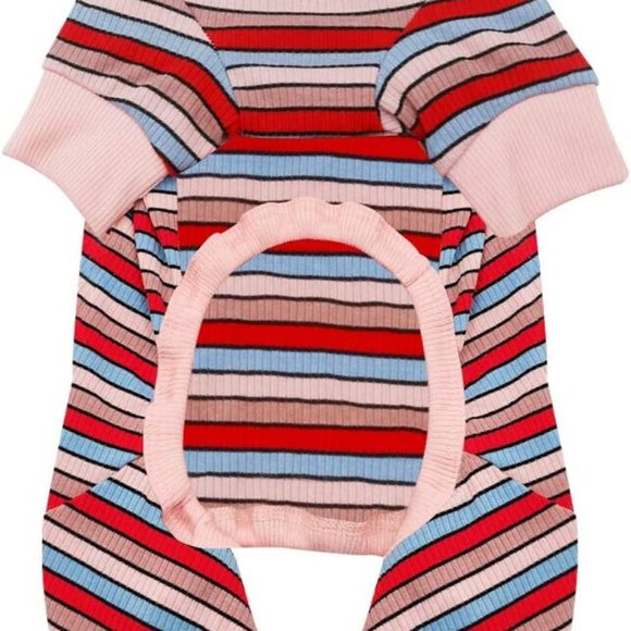 KYEESE Dogs Pajamas Stripe Stretchy Soft Dog Pjs for Chihuahua XS - Picture 3 of 9